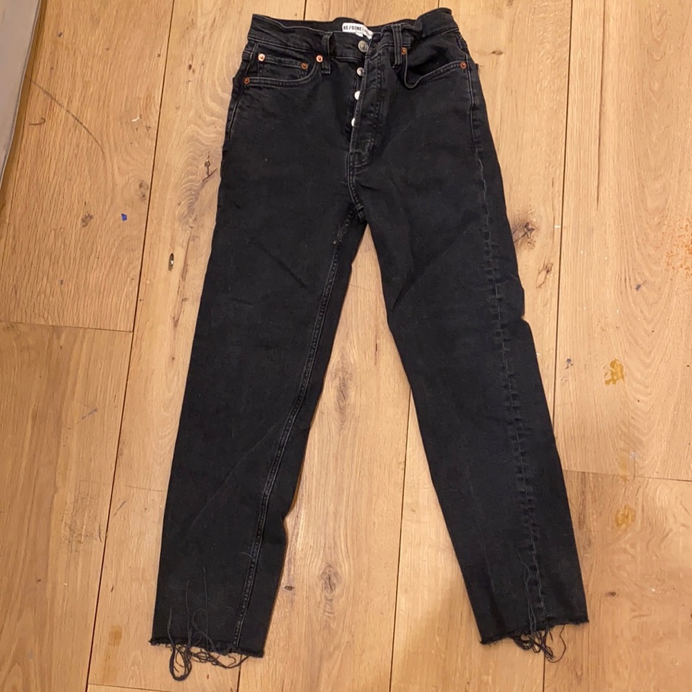 RE/DONE High Rise Stove Pipe in Faded Black